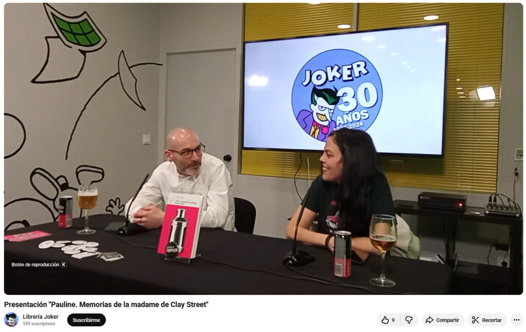 Frame del video presentación de Pauline en Bilbao en Youtube